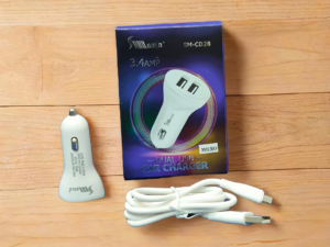 SM CD28 SM GOLD 3.4A DUAL USB PORT CAR CHARGER