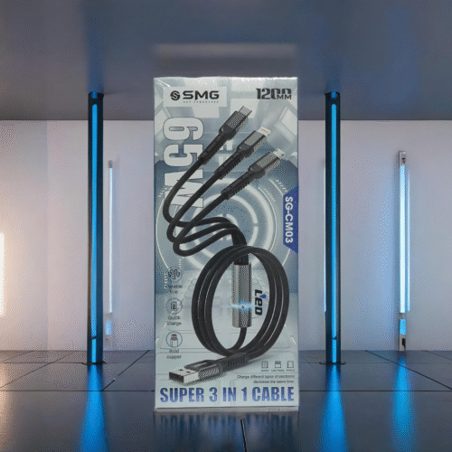 SMG CM03 65W WITH LED 3IN1 FAST DATA CABLE