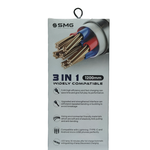 SMG CM03 65W WITH LED 3IN1 FAST DATA CABLE - Image 2