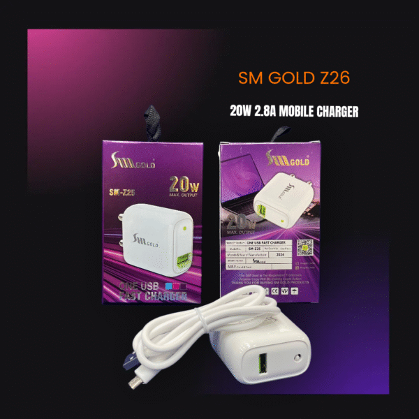 SM Z25 SM GOLD 20W 2.8A V8 MOBILE CHARGER