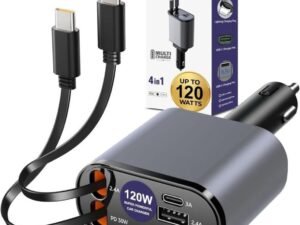 120W 4IN1 FAST CAR CHARGER