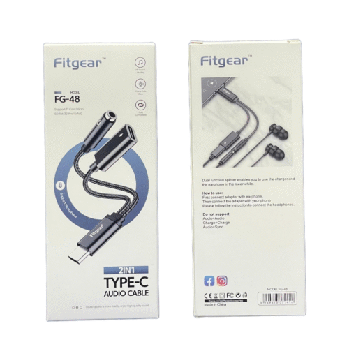 FITGEAR FG48 2IN1 TYPE C AUDIO CABLE