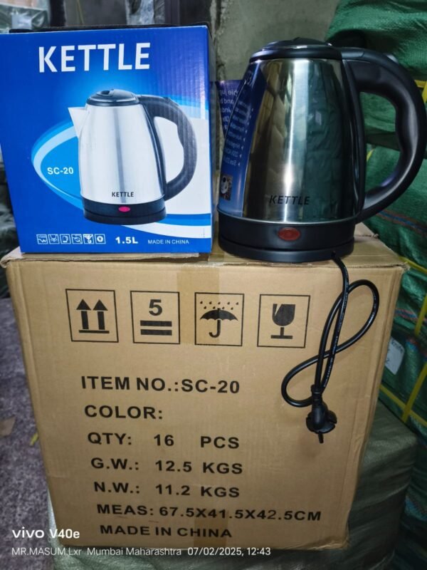 KETTLE 1.5 LTR WATER HEATER 16 PCS CTN
