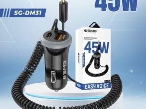 SMG SG-DM31 2IN1 CAR BLUETOOTH RECIEVER WITH 45W CHARGER