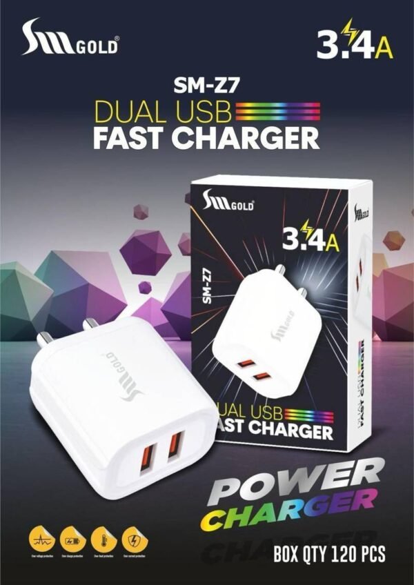 SM GOLD SM Z7 3.4 AMP FAST CHARGER
