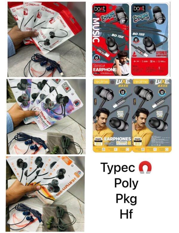 TYPEC POLLY PACKING MAGNETS MIX MODEL EARPHONES