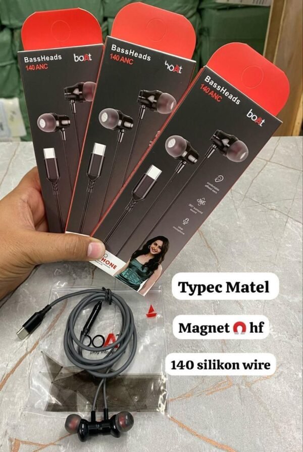 SMG BO AT BASSHEADS 140ANC TYPEC METAL MEGNET EARPHONES