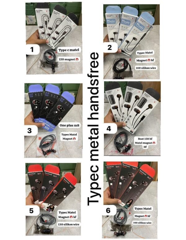 SMG TYPE C METAL MAGNETS MIX MODEL EARPHONES