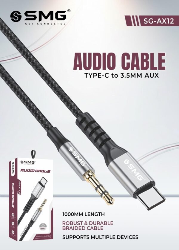 SMG SG-AX12 TYPEC TO 3.5MM AUX CABLE