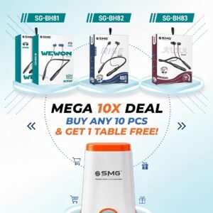 SMG SG-BH81,BH82,BH83 BUY ANY 10 PCS AND GET SMG TABLE FREE
