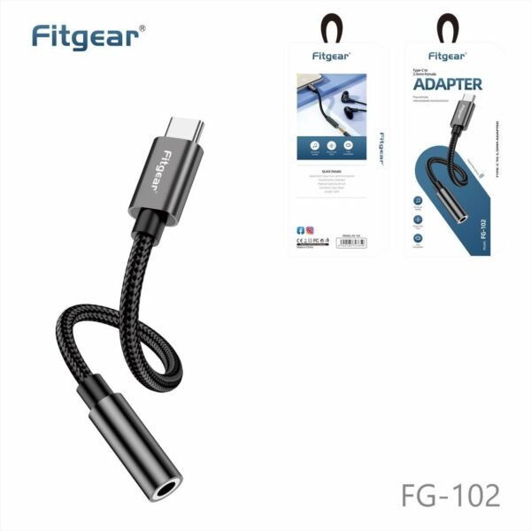 FITGEAR FG-102 TYPEC TO 3.5 AUDIO WIRE JACK