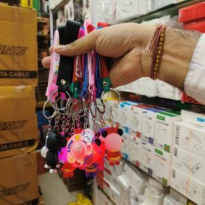 Motion sensor led cartoon keychain