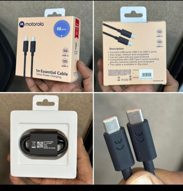 🔥 Motorola 120W C To C Cable Box Packing