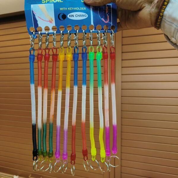 Spiral keychain with keyholder keychain