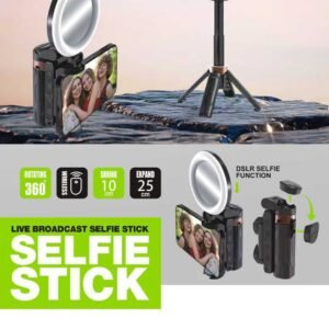 Unme Z506 Selfie stick with 2 light