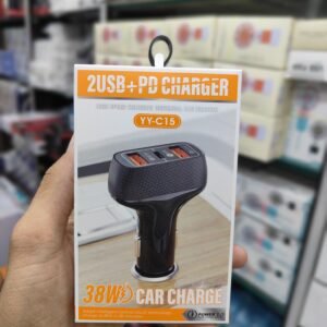 Yy-c15 38w 2Usb+1PD Fast car Charging Adapter
