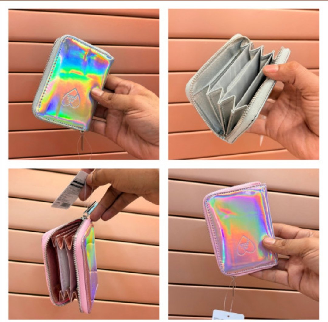 Holographic Zip Mini Wallet