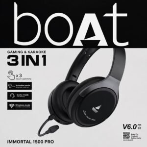 Boat immortal 1500 pro wireless Gaming Headphones 3 In 1 Mode