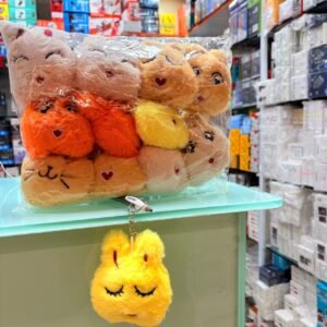 Cute fur bunny keychain