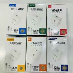 Mix 125w Supervooc type C Charger with 1 year Guarantee