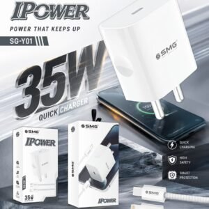 Smg y01 35w Charger With Tc To Lightning Cable with 1 year Guarantee